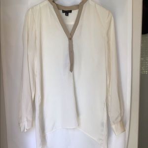 Willi Smith small tan and brown blouse